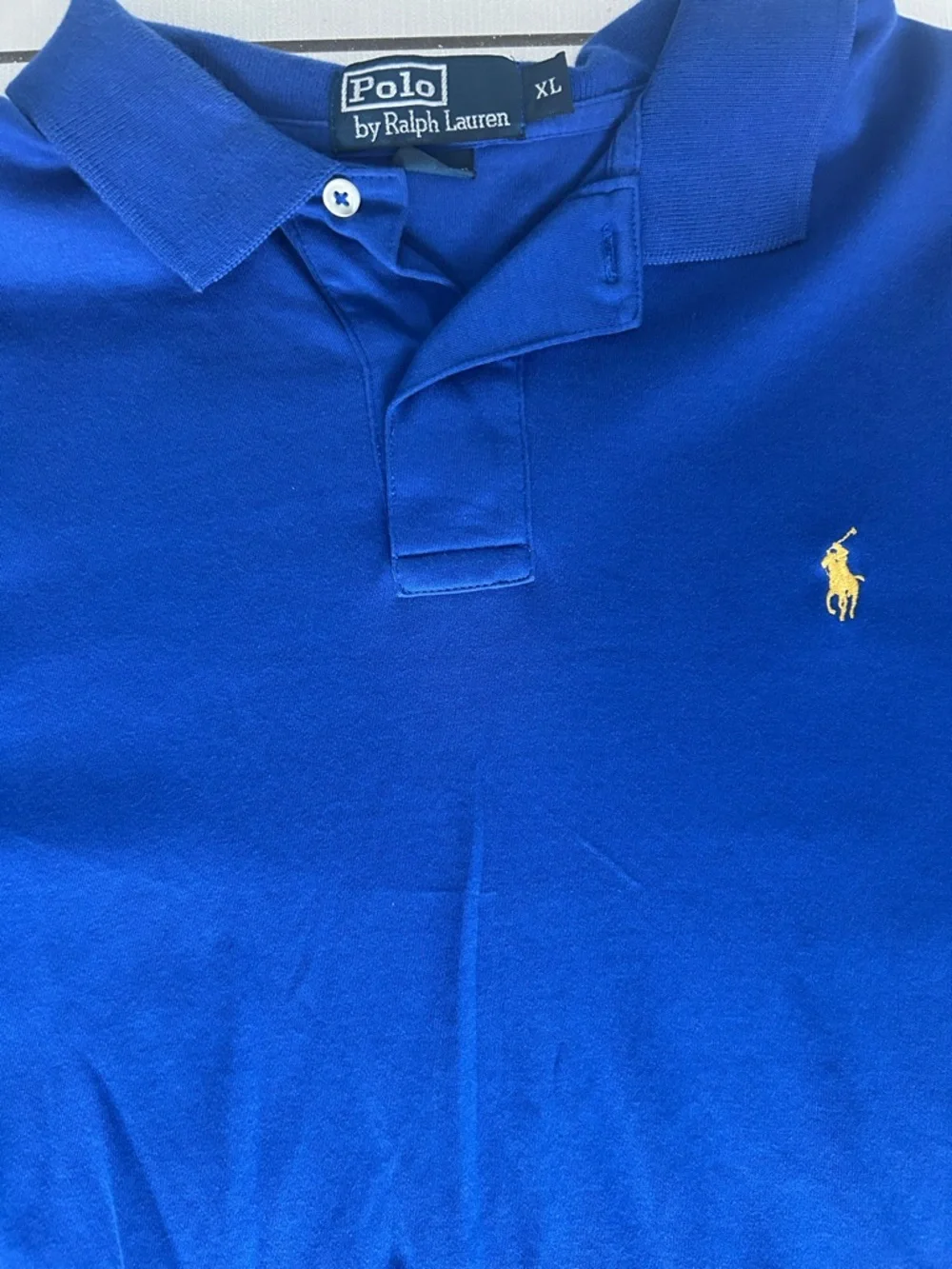 Polo by Ralph Lauren Men's Royal Blue Polo with Yellow Pony